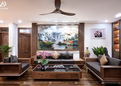 Sofa gỗ óc chó V'LEVEL ONE SF- 04